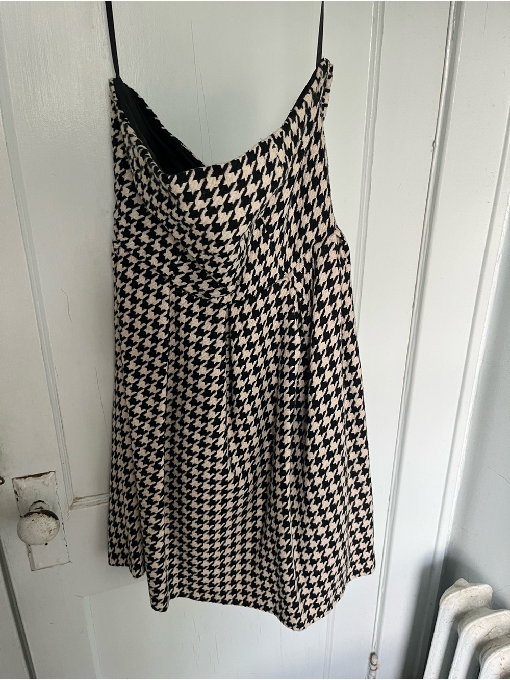 dELiA*s Black and Cream Strapless Houndstooth Dress